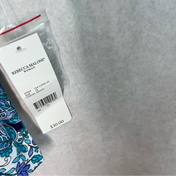 5/$25 Rebecca Malone, Paisley, print women’s shirt size 1X - Picture 4 of 7